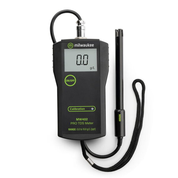 Milwaukee Instrument MW402 TDS meter with 1m cable probe.