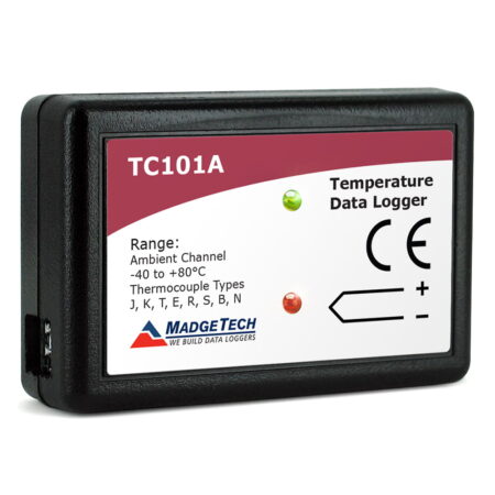 Temperature logger with probe for thermocouple types J, K, T, E, R, S, B ,N.