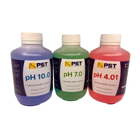 PST pH buffer solution 3 pack includes pH 4.01, pH 7.0, pH 10.0 in 500ml bottles.
