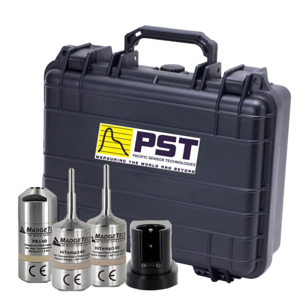 PST Autoclave Sterilizer Validation data logger complete kit with MadgeTech HiTemp140 and PR140 data loggers.