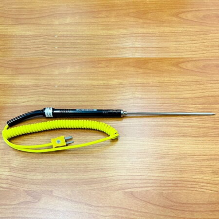 Type K Thermocouple with Piercing probe and spiral cable with mini plug.