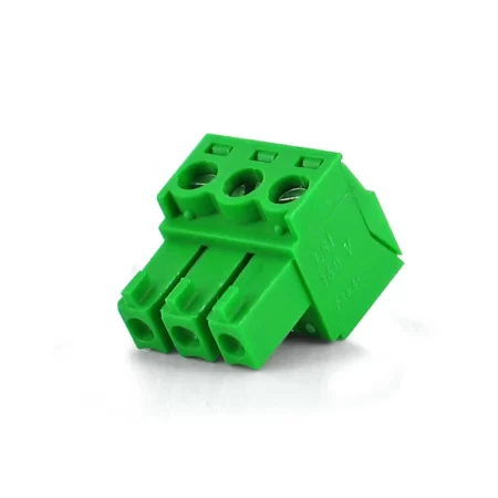 3 position, pluggable terminal block angle view, suitable for use with MadgeTech data loggers.
