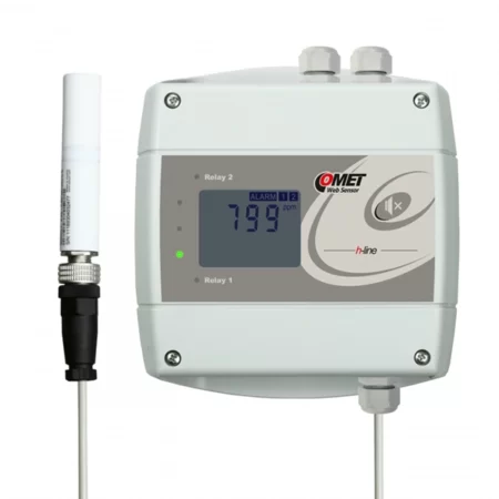 COMET H5521 remote CO2 concentration with Ethernet interface and two relays.